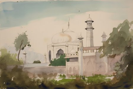 Taj Mahal in Agra, Uttar Pradesh, India.の素材