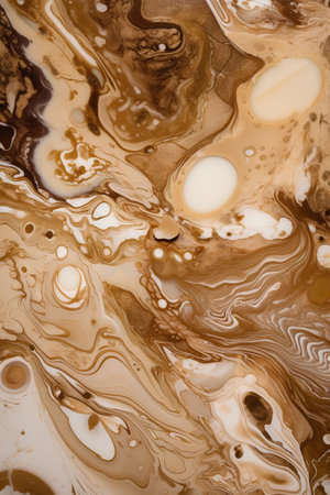 Marble abstract acrylic background. Agate ripple pattern. Gold powder.の素材