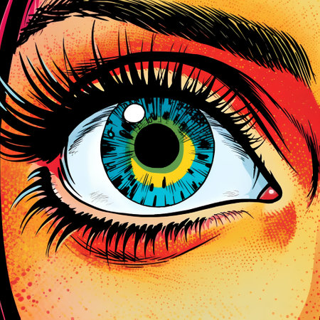 illustration of a woman's eye with beautiful make-up.の素材