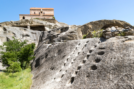 Uplistsikhe, also known as "God's Castle" is a cave settlement carved out of rockのeditorial素材