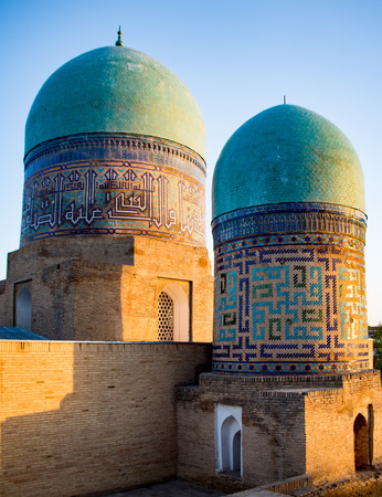 Domes of madrassa in Tashkent, Uzbekistan of madrassa in Samarkan, Uzbekistanのeditorial素材