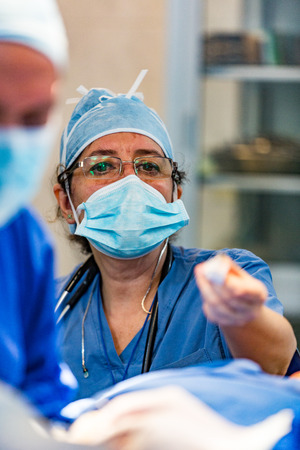 Guadalupe, Ecuador - May 27, 2014: during free surgery performed by CiinterAndes at Mission de Guadalupeのeditorial素材