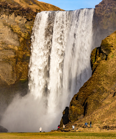 Iceland - Nov 15, 2011: Skogafoss waterfallのeditorial素材