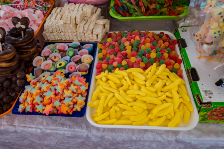 Traditional sweets at Corpus Christi celebration in Ecuadorのeditorial素材