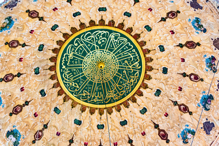 Interior of the Blue Mosque in Istanbul, Turkey on Apr 2, 2011のeditorial素材