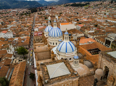 New Cathedral in center of Cuenca, Ecuador, Dec 24, 2017のeditorial素材