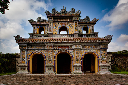 Temple Gates in Hue Ann, Vietnamのeditorial素材