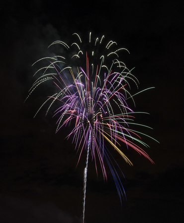 Closeup of isolated fireworks for compositing into your art