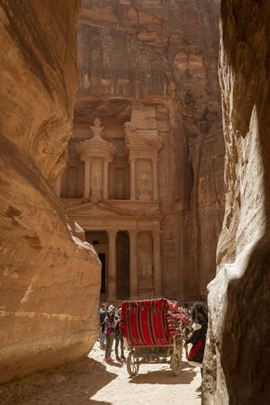 Petra, Jordan - 2019-04-21 - The Reveal is When The Treasury of Petra is First Seen.のeditorial素材