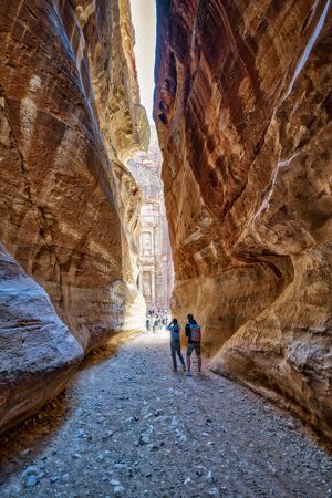 Petra, Jordan - 2019-04-21 - The Reveal is When The Treasury of Petra is First Seen.のeditorial素材