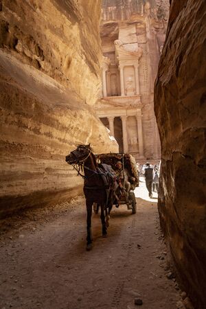 Petra, Jordan - 2019-04-21 - The Reveal is When The Treasury of Petra is First Seen.のeditorial素材