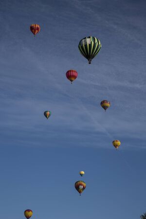 Reno, Nevada - Sept 8, 2012: Hot air balloons life enmasseのeditorial素材
