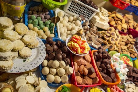Traditional sweets at Corpus Christi celebration in Ecuadorの写真素材