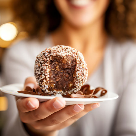 closeup close-up of person eating food.の素材