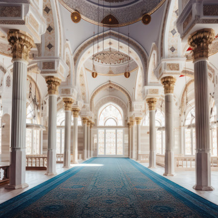 ortakoy mosque in turkey interior.の素材