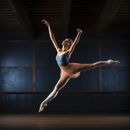 ballet dancer on stage.の素材