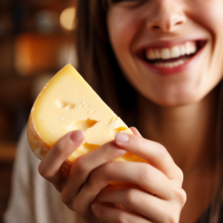 closeup close-up of person eating food.の素材