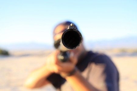 Who shot whom?の写真素材