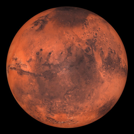 3D model of the red planet Mars.の写真素材