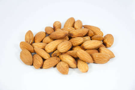almond on white backgroundの写真素材