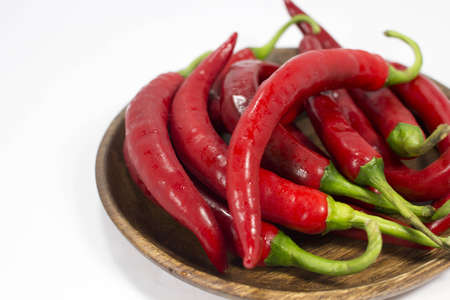 red pepper close up isolated on white background