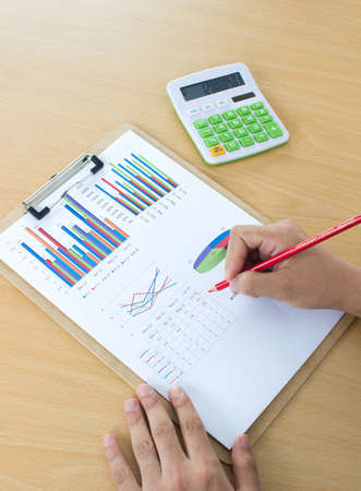 Review the reportの写真素材