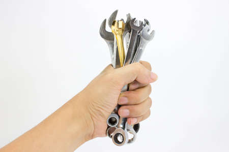 men holding Spannerの写真素材