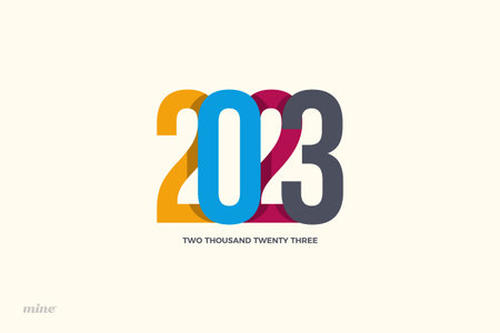 Happy new year 2023 modern colorfulのイラスト素材