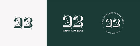 Classic number 2023 with numbers truncated in part