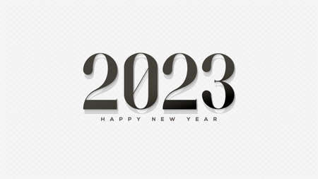 Modern number 2023 for happy new year background