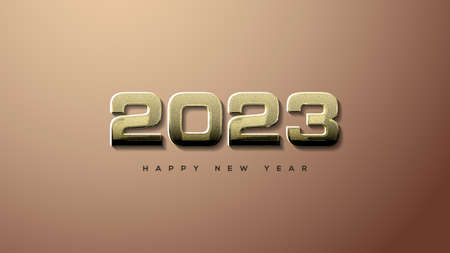 Happy new year 2023 modern background with elegant numbers