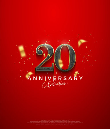 Premium vector design, for the 20th anniversary celebration.のイラスト素材