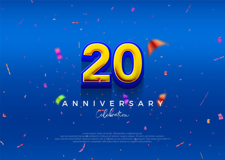 20th Anniversary, in luxurious blue.のイラスト素材