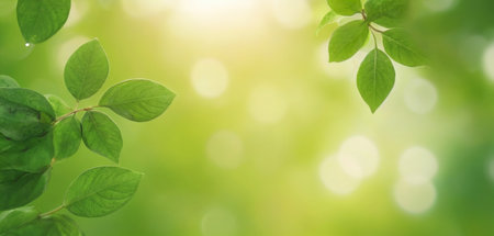peaceful leaf bokeh background wallpaper, offering a serene and refreshing visual that promotes...