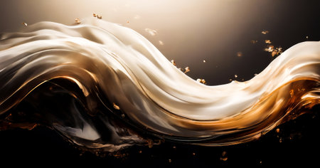 Soft, undulating shapes in a sleek, polished finish. Premium wallpapers, posters and banners with a modern look.の写真素材