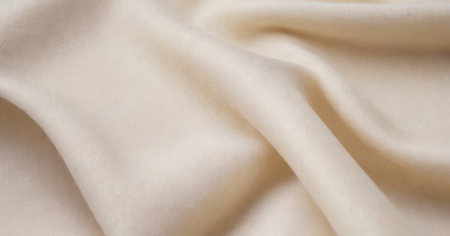 Smooth, golden fabric with elegant curves and a soft shine. Modern and premium design of luxurious...
