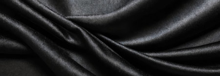 Subtle waves in soft, creamy fabric. Elegant and simple fabric background with soft curves, Premium for banner background.の写真素材