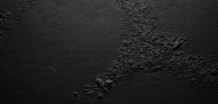 Black surface with rough patches for depth. Modern and elegant background with clear details, for website banners and wallpapers.の写真素材