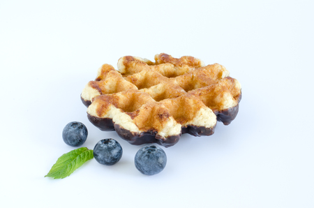 Waffles on white background.の写真素材