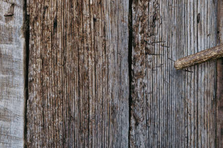 Natural texture of old wood planks. Aged wood background with vertical lines.の写真素材