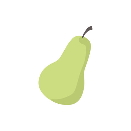 flat cartoon pear. Vector illustrationのイラスト素材