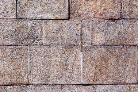 Brick pavement tile, top view. Urban texture as background.の写真素材