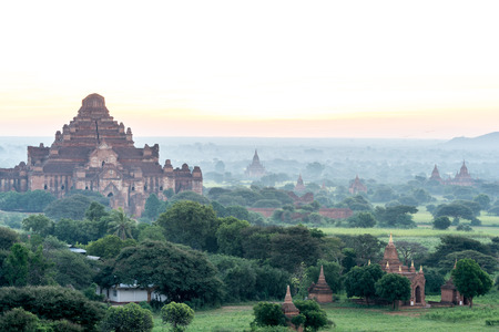 Bagan Sunset in Myanmar Nov 2014の写真素材