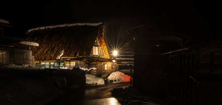 Shirakawa-go world heritage village in Japan Feb 2016.のeditorial素材