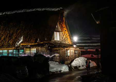Shirakawa-go world heritage village in Japan Feb 2016.のeditorial素材