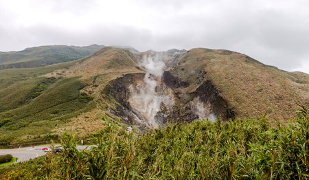 Yangmingshan Nation Park Volcanic Sulfur, Taipei Apr 2016の写真素材