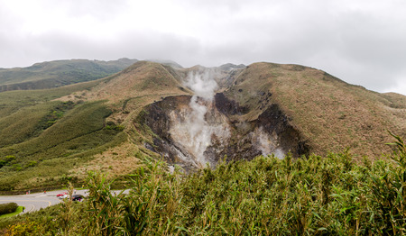 Yangmingshan Nation Park Volcanic Sulfur, Taipei Apr 2016の写真素材