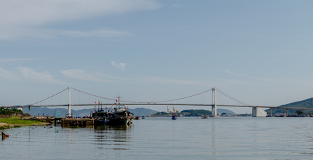 Cau Thuan Phuroc Bridge Danang City, Vietnam May 2016の写真素材