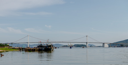 Cau Thuan Phuroc Bridge Danang City, Vietnam May 2016の写真素材