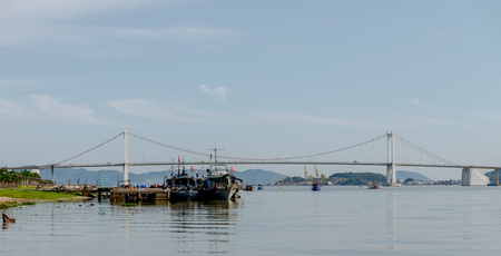 Cau Thuan Phuroc Bridge Danang City, Vietnam May 2016の写真素材
